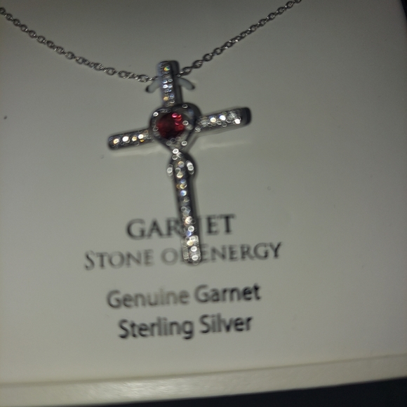 Sterling silver with genuine garnet ! - Picture 4 of 4